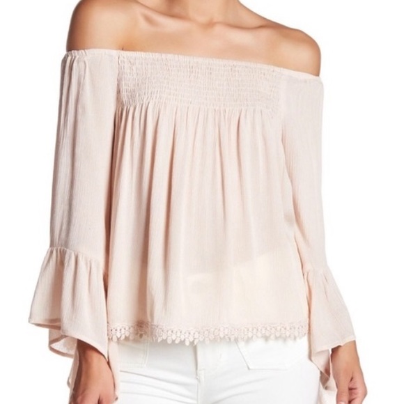 RAGA Tops - RAGA OFF SHOULDER PEASANT BOHO TOP
